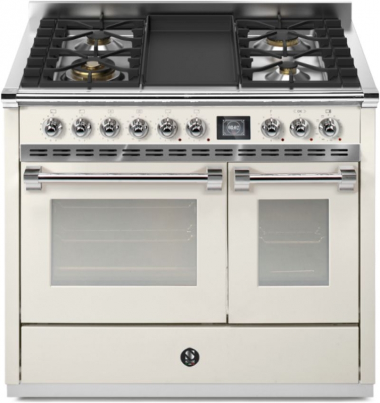 Steel Ascot 100, Range cooker, 100 cm, Combisteam, Nuvola, gas hob, AQ10SF-4TNA, with 5 year guarantee!