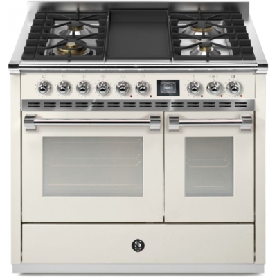 Steel Ascot 100, Range cooker, 100 cm, Combisteam, Nuvola, gas hob, AQ10SF-4TNA, with 5 year guarantee!