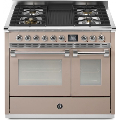 Steel Ascot 100, range cooker, 100 cm, Combisteam, Sabbia, gas hob, AQ10SF-4BSA, with 5 year guarantee!