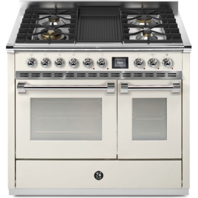Steel Ascot 100, Range cooker, 100 cm, Combisteam, Nuvola, gas hob, AQ10SF-4BNA, with 5 year guarantee!