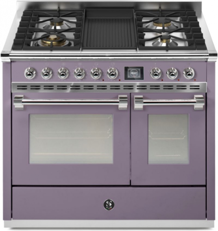 Steel Ascot 100, Range cooker, 100 cm, Combisteam, Ametista, gas hob, AQ10SF-4BAA, with 5 year guarantee!