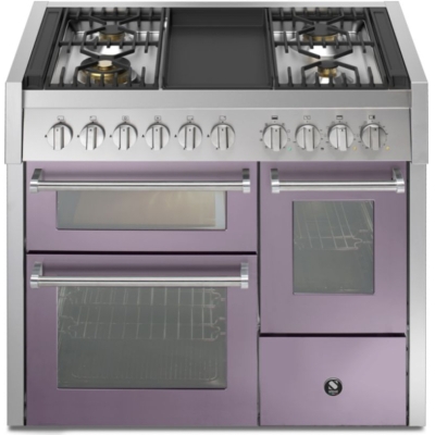 Steel Genesi 100/3, Range cooker, 100 cm, Combisteam, Ametista, gas hob, Frytop griddle, GQ10SFF-4TAA, with 5 year guarantee!