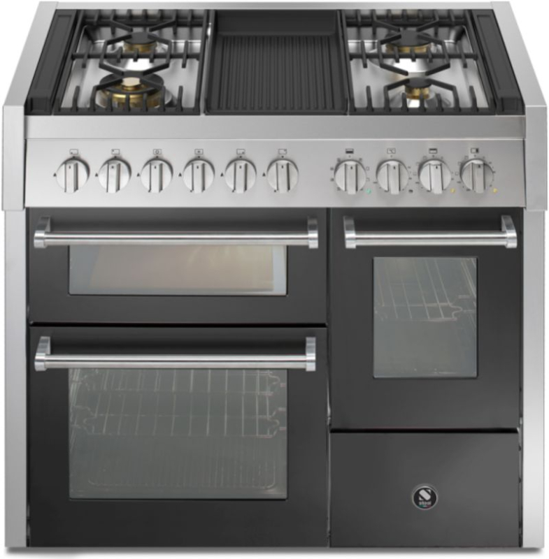 Terasest Genesi 100/3, pliit, 100 cm, Combisteam, Antracite, gaasipliit, grilliplaat, GQ10SFF-4BAN, garantiiga 5 aastat!