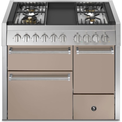 Terasest Genesi 100/3 Solid Door, Vahepliit, 100 cm, Combisteam, Sabbia, gaasipliit, Frytop küpsetusrest, GQ10SFF-D-4TSA, 5-aastase garantiiga!