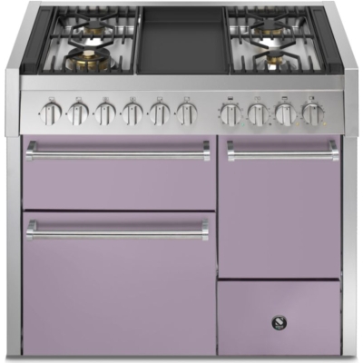 Terasest Genesi 100/3 Solid Door, Vahepliit, 100 cm, Combisteam, Ametista, gaasipliit, Frytop rest, GQ10SFF-D-4TAA, garantiiga 5 aastat!