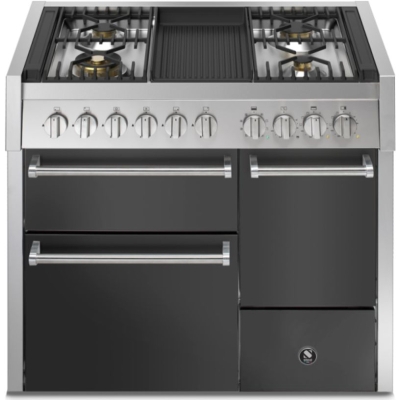 Terasest Genesi 100/3 Solid Door, Vahepliit, 100 cm, Combisteam, Antracite, gaasipliit, grilli grillplaat, GQ10SFF-D-4BAN, garantiiga 5 aastat!