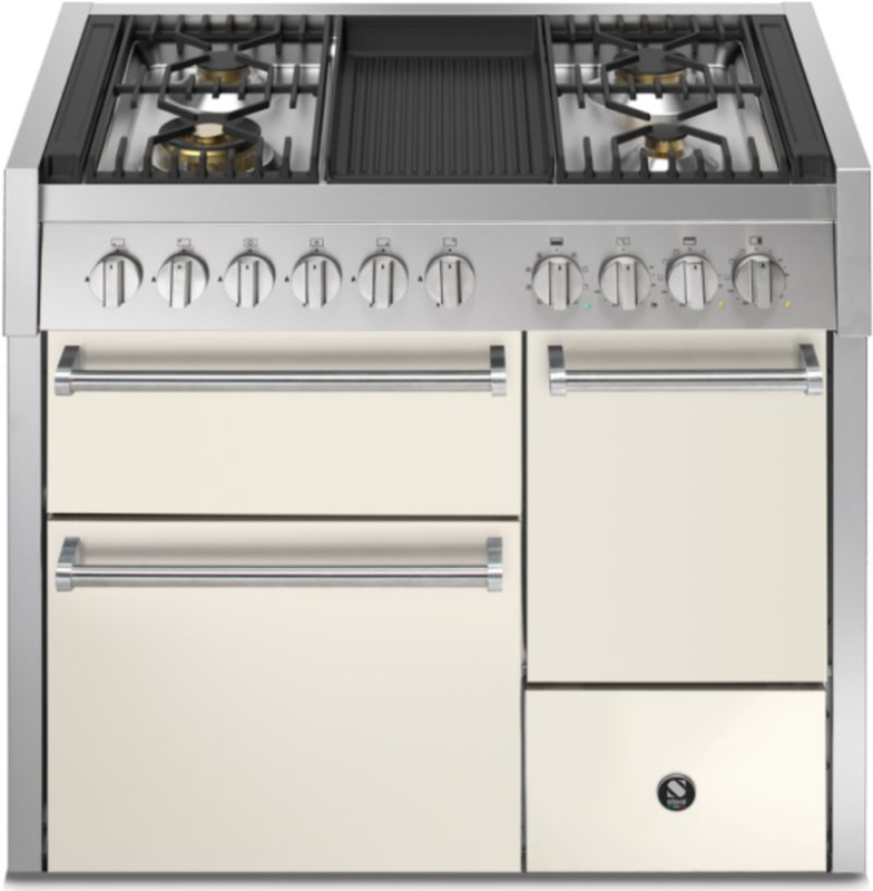 Steel Genesi 100/3 Solid Door, плита, 100 см, Combisteam, Nuvola, газовая плита, плита для гриля, GQ10SFF-D-4BNA, с гарантией 5 лет!