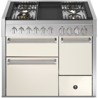 Terasest Genesi 100/3 Solid Door, Vahepliit, 100 cm, Combisteam, Nuvola, gaasipliit, grilliplaat, GQ10SFF-D-4BNA, garantiiga 5 aastat!