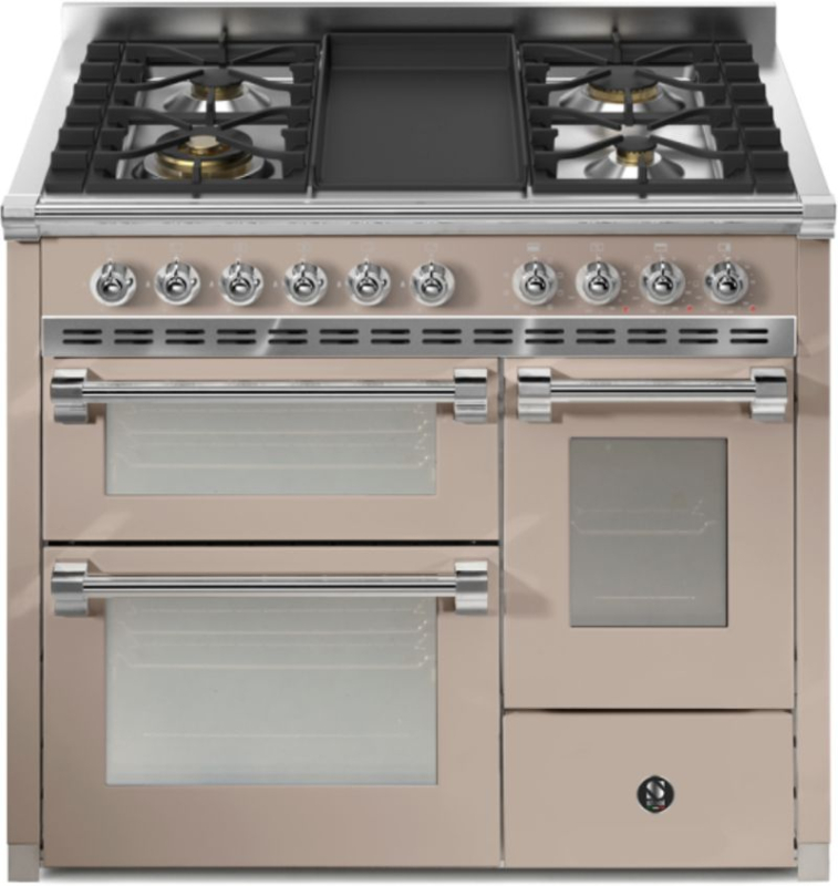 Сталь Ascot 100/3, Плита, 100 см, Combisteam, Sabbia, газовая плита, жаровня-гриль, AQ10SFF-4TSA, с гарантией 5 лет!