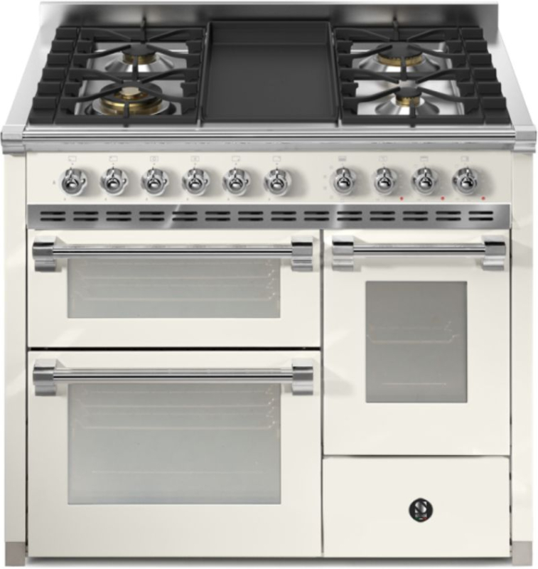 Сталь Ascot 100/3, Плита, 100 см, Combisteam, Nuvola, газовая плита, жаровня-гриль, AQ10SFF-4TNA, с гарантией 5 лет!