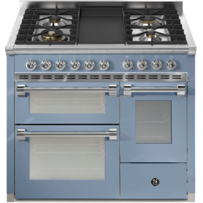 Terasest Ascot 100/3, Vahepliit, 100 cm, Combisteam, Celeste, gaasipliit, Frytop rest, AQ10SFF-4TCE, garantiiga 5 aastat!