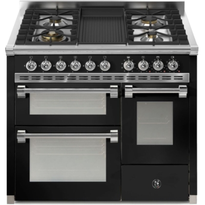 Terasest Ascot 100/3, pliit, 100 cm, Combisteam, Nero, gaasipliit, grilliplaat, AQ10SFF-4BBA, garantiiga 5 aastat!