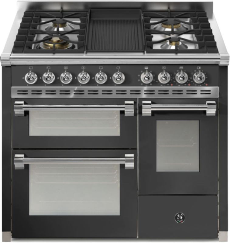 Сталь Ascot 100/3, Плита, 100 см, Combisteam, Антрацит, Решетка для барбекю, AQ10SFF-4BAN, с гарантией 5 лет!