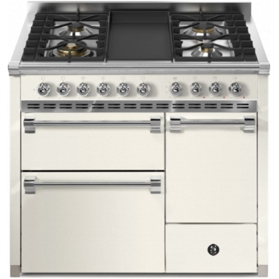 Terasest Ascot 100/3 täisuks, vahemiku pliit, 100 cm, Combisteam, Nuvola, gaasipliit, praepann, AQ10SFF-D-4TNA, 5-aastase garantiiga!