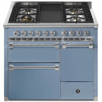 Terasest Ascot 100/3 täisuks, vahemiku pliit, 100 cm, Combisteam, Celeste, gaasipliit, praepann, AQ10SFF-D-4TCE, 5-aastase garantiiga!