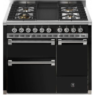 Terasest Ascot 100/3 Solid Door, Vahepliit, 100 cm, Combisteam, Nero, gaasipliit, grilliplaat, AQ10SFF-D-4BBA, garantiiga 5 aastat!