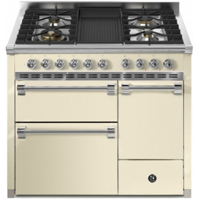 Terasest Ascot 100/3 Solid Door, Vahepliit, 100 cm, Combisteam, Crema, Gaasipliit, Barbeque grillplaat, AQ10SFF-D-4BCR, 5-aastase garantiiga!