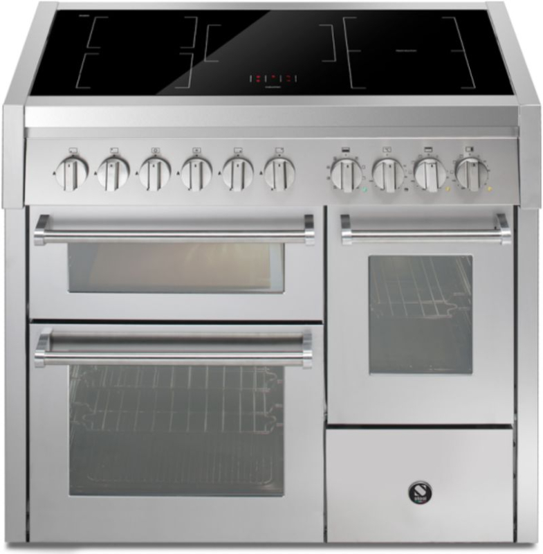 Steel Genesi 100/3, Плита, 100 см, Combisteam, Нержавеющая сталь, индукционная плита, GQ10SFF-5FISS, с гарантией 5 лет!