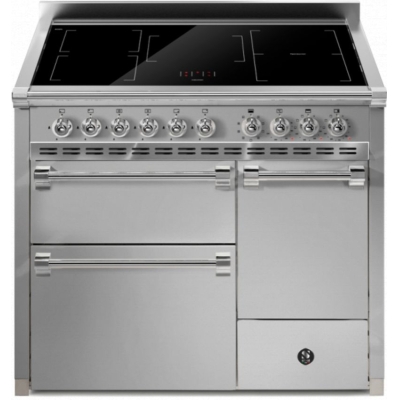 Teras Ascot 100/3 Solid Door, Vahepliit, 100 cm, Combisteam, Roostevaba teras, induktsioonpliit, AQ10SFF-D-5FISS, 5-aastase garantiiga!