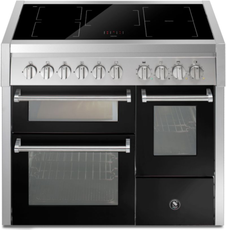 Terasest Genesi 100/3, pliit, 100 cm, Combisteam, Nero, induktsioonpliit, GQ10SFF-5FIBA, garantiiga 5 aastat!