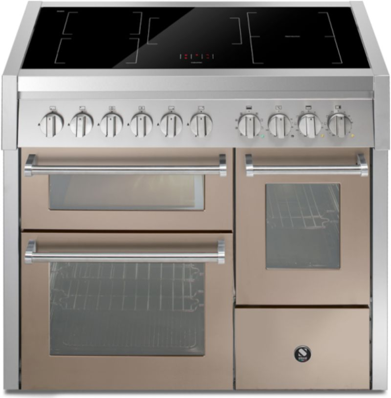 Сталь Genesi 100/3, плита, 100 см, Combisteam, Sabbia, индукционная плита, GQ10SFF-5FISA, с гарантией 5 лет!