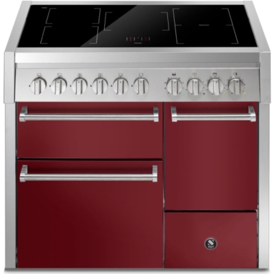 Steel Genesi 100/3 Solid Door, Range-pliit, 100 cm, Combisteam, Bordeaux, induktsioonpliit, GQ10SFF-D-5FIBR, garantiiga 5 aastat!