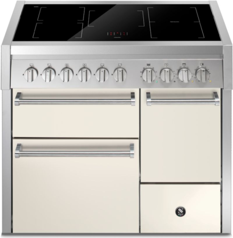 Steel Genesi 100/3 Solid Door, плита, 100 см, Combisteam, Nuvola, индукционная плита, GQ10SFF-D-5FINA, с гарантией 5 лет!