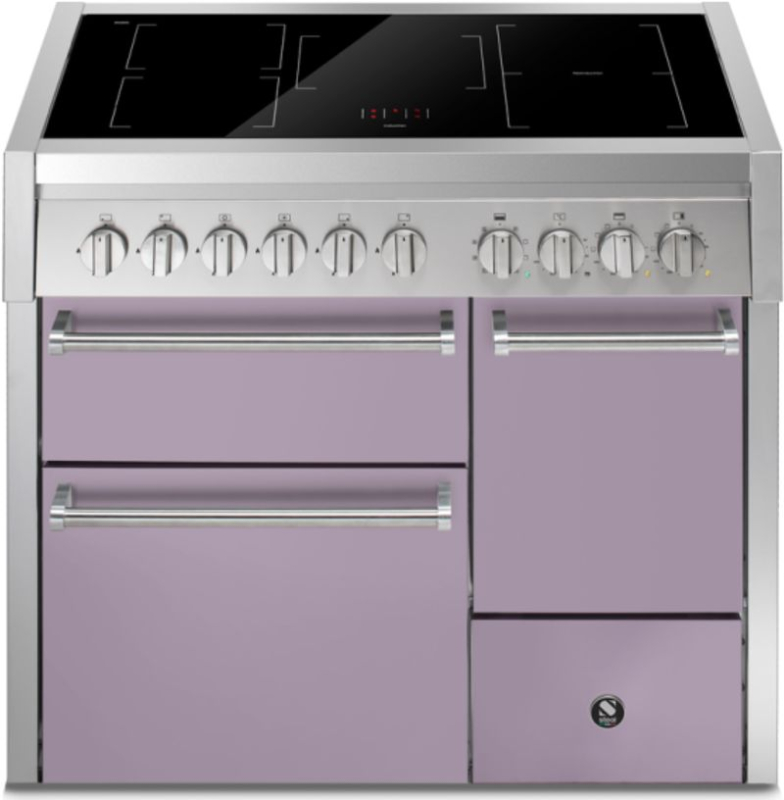 Steel Genesi 100/3 Solid Door, Плита, 100 см, Combisteam, Ametista, индукционная плита, GQ10SFF-D-5FIAA, с гарантией 5 лет!