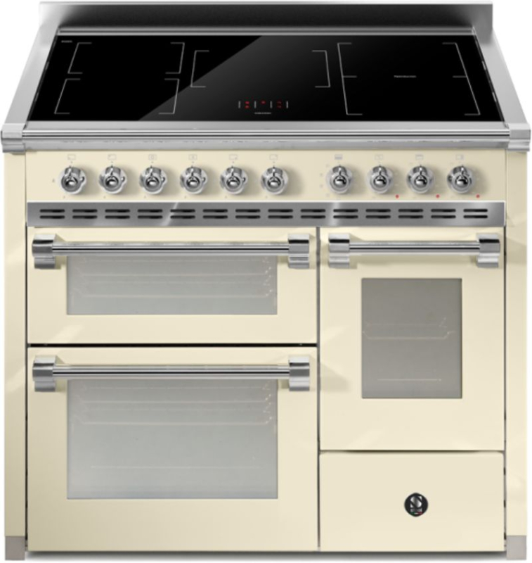 Сталь Ascot 100/3, Плита, 100 см, Combisteam, Crema, индукционная плита, AQ10SFF-5FICR, с гарантией 5 лет!