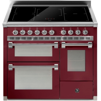 Steel Ascot 100/3, Range cooker, 100 cm, Combisteam, Bordeaux, induction hob, AQ10SFF-5FIBR, with 5 year guarantee!