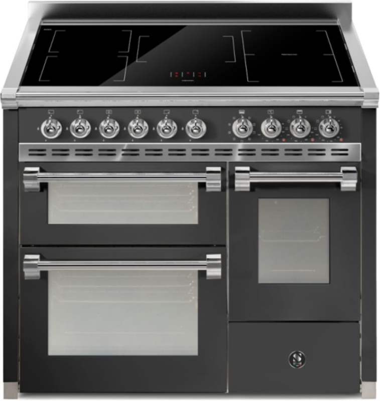 Steel Ascot 100/3, Range cooker, 100 cm, Combisteam, Antracite, induction hob, AQ10SFF-5FIAN, with 5 year guarantee!