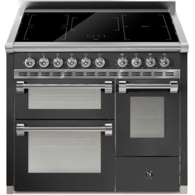 Сталь Ascot 100/3, Плита, 100 см, Combisteam, Антрацит, индукционная варочная панель, AQ10SFF-5FIAN, с гарантией 5 лет!