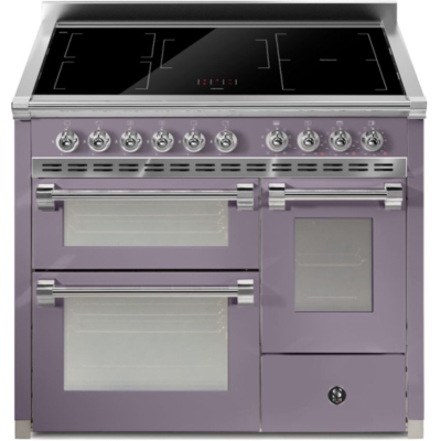 Steel Ascot 100/3, range cooker, 100 cm, Combisteam, Ametista, induction hob, AQ10SFF-5FIAA, with 5 year guarantee!
