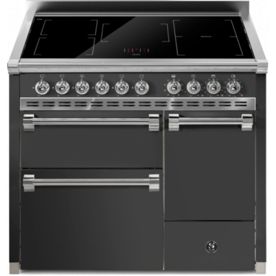 Terasest Ascot 100/3 Solid Door, Vahepliit, 100 cm, Combisteam, Antracite, induktsioonpliit, AQ10SFF-D-5FIAN, garantiiga 5 aastat!