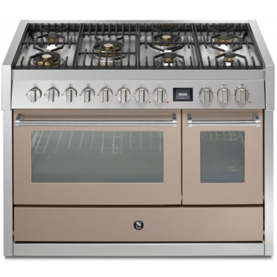 Steel Genesi 120, range cooker, 120 cm, Combisteam, Sabbia, gas hob, GQ12SF-6MSA, with 5 year guarantee!