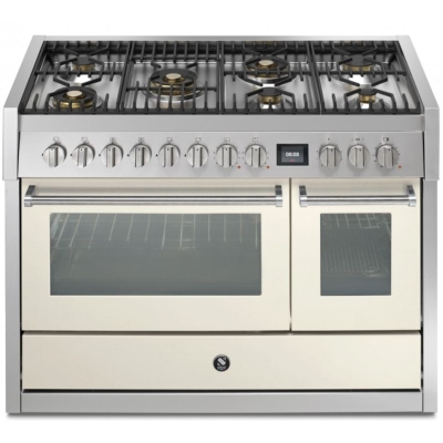Steel Genesi 120, range cooker, 120 cm, Combisteam, Nuvola, gas hob, GQ12SF-6MNA, with 5 year guarantee!