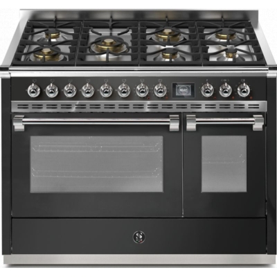 Steel Ascot 120, Range cooker, 120 cm, Combisteam, Anthracite, gas hob, AQ12SF-6MAN, with 5 year guarantee!