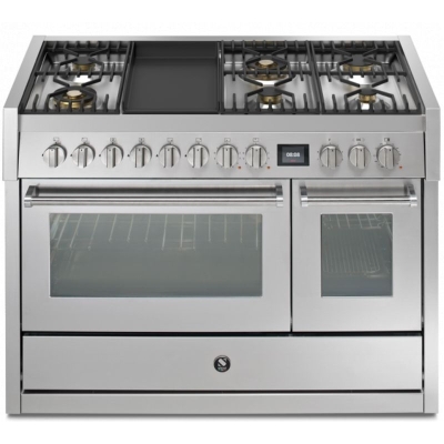 Steel Genesi 120, Range cooker, 120 cm, Combisteam, Stainless Steel, gas hob, GQ12SF-6TSS, with 5 year guarantee!