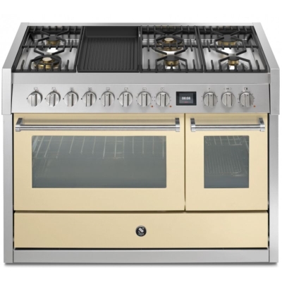 Terasest Genesi 120, pliit, 120 cm, Combisteam, Crema, gaasipliit, GQ12SF-6BCR, garantiiga 5 aastat!