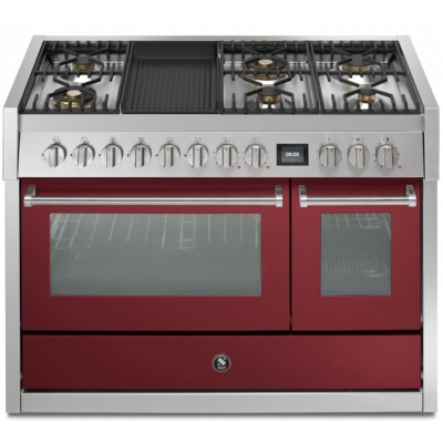 Terasest Genesi 120, pliit, 120 cm, Combisteam, Bordeaux, gaasipliit, GQ12SF-6BBR, garantiiga 5 aastat!