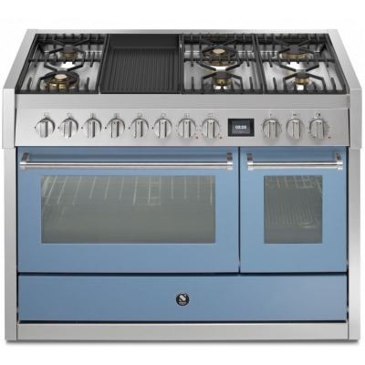 Terasest Genesi 120, pliit, 120 cm, Combisteam, Celeste, gaasipliit, GQ12SF-6BCE, garantiiga 5 aastat!