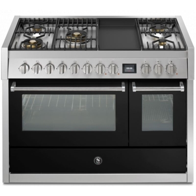 Terasest Genesi 120, pliit, 120 cm, Combisteam, Nero, gaasipliit, GQ12SF-4TMBA, garantiiga 5 aastat!