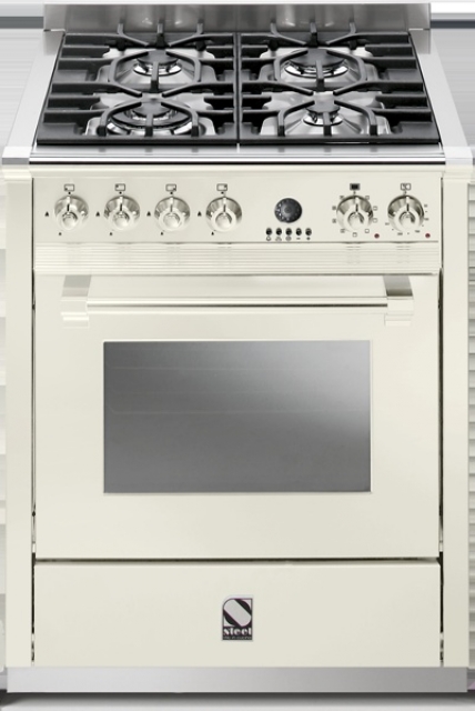 Steel Ascot 70, range cooker, 70 cm, Combisteam, color Nuvola, A7F-4INA, with 5 year guarantee!