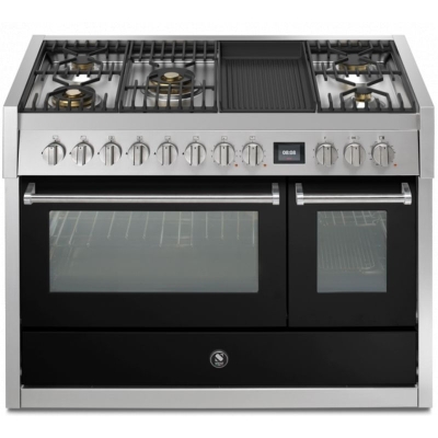 Terasest Genesi 120, pliit, 120 cm, Combisteam, Nero, gaasipliit, GQ12SF-4BMBA, garantiiga 5 aastat!