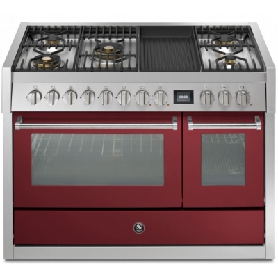 Terasest Genesi 120, pliit, 120 cm, Combisteam, Bordeaux, gaasipliit, GQ12SF-4BMBR, garantiiga 5 aastat!