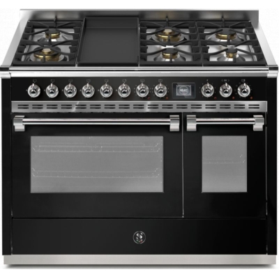 Terasest Ascot 120, pliit, 120 cm, Combisteam, Nero, gaasipliit, AQ12SF-6TBA, garantiiga 5 aastat!