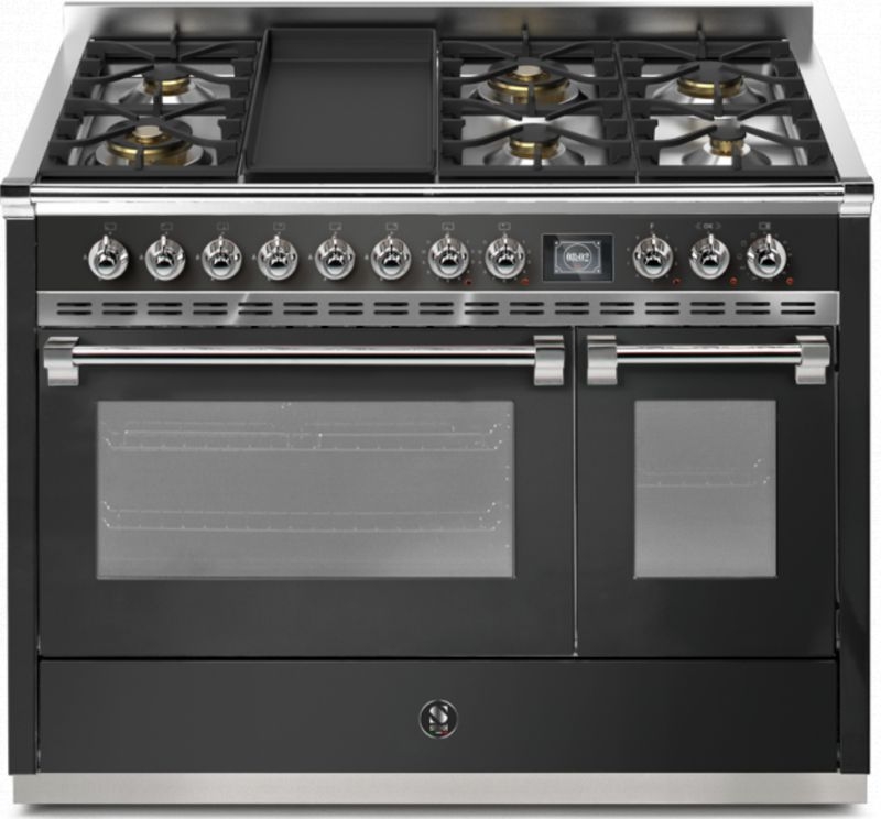 Steel Ascot 120, Range cooker, 120 cm, Combisteam, Anthracite, gas hob, AQ12SF-6TAN, with 5 year guarantee!