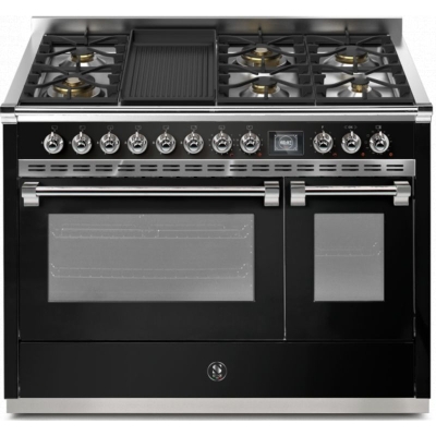 Terasest Ascot 120, pliit, 120 cm, Combisteam, Nero, gaasipliit, AQ12SF-6BBA, garantiiga 5 aastat!