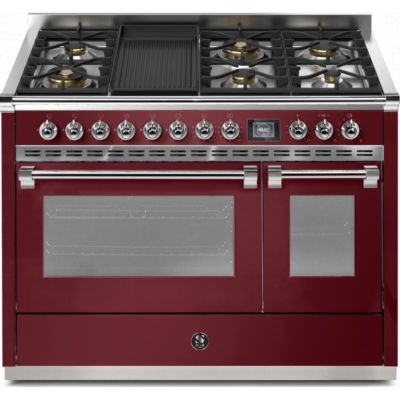 Terasest Ascot 120, pliit, 120 cm, Combisteam, Bordeaux, gaasipliit, AQ12SF-6BBR, garantiiga 5 aastat!