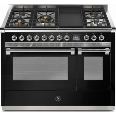 Terasest Ascot 120, pliit, 120 cm, Combisteam, Nero, gaasipliit, AQ12SF-4TMBA, garantiiga 5 aastat!